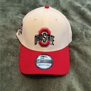 Ohio State Buckeyes New Era 39Thirty Two Tone Chrome Ivory Flex M/L Cap Hat